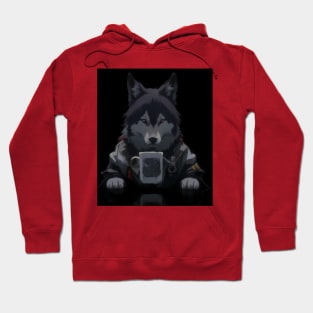 Wolf and mug Hoodie